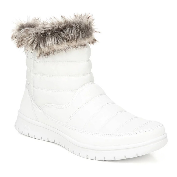 Ryka Women White Suzy Warm Faux Fur Winter Puffer Sports Ankle Boots Size 10M - Picture 1 of 5
